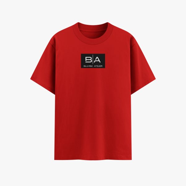 Blumbz Atelier Premium Logo Edition Tee – Red 240GSM ( Oversized )