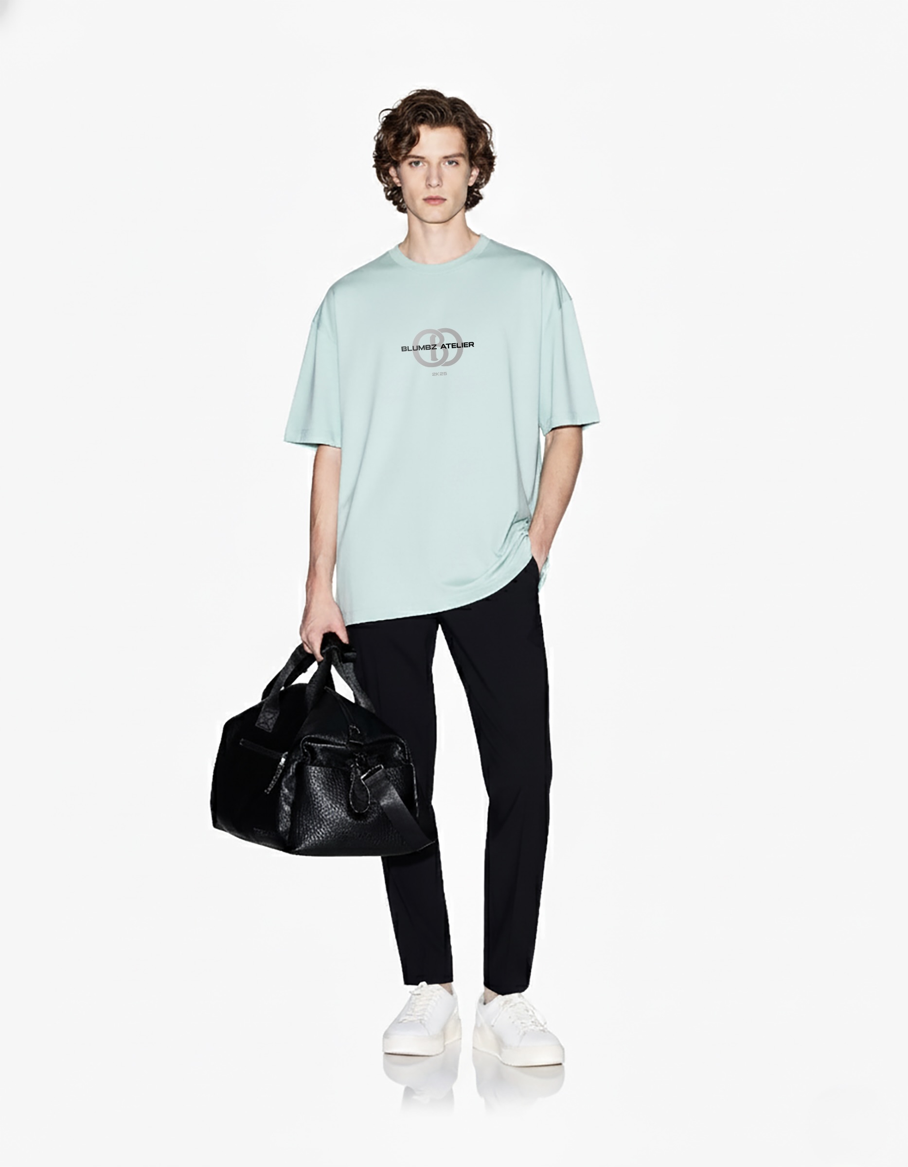 Blumbz Atelier – Mint Emblem 2K25 Oversized T-Shirt