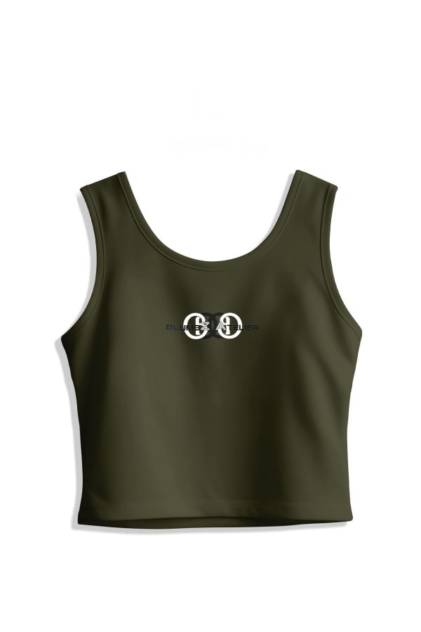 Blumbz Atelier Emblem Loop Tank – Olive Noir