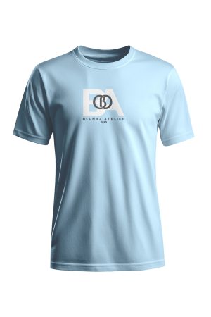 Blumbz Atelier Signature Crest Tee – Sky Serenity Edition