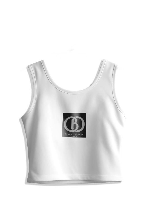 Blumbz Atelier Signature Crop Tank – White Edition