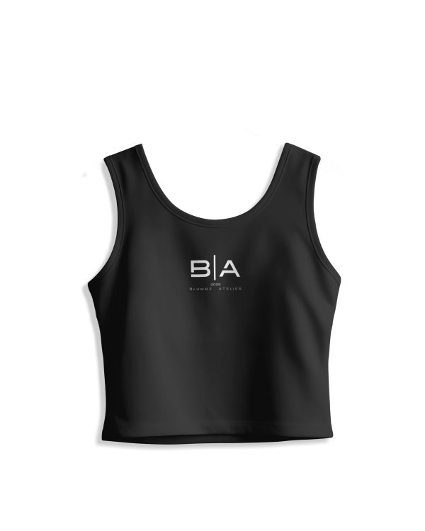 Blumbz Atelier B|A Emblem Crop Tank – Jet Black Edition