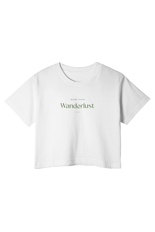 Blumbz Atelier Wanderlust Crop Tee – White Leaf Edition