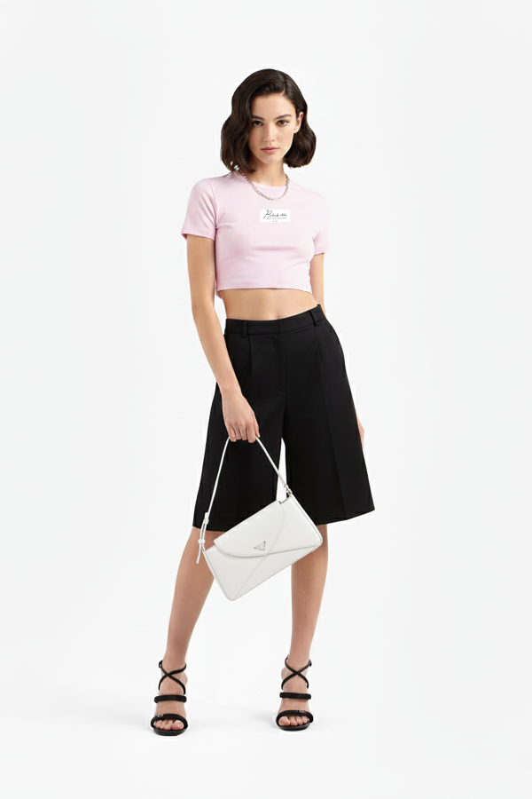 Blumbz Atelier Signature Muse Crop Tee – Blush Edition