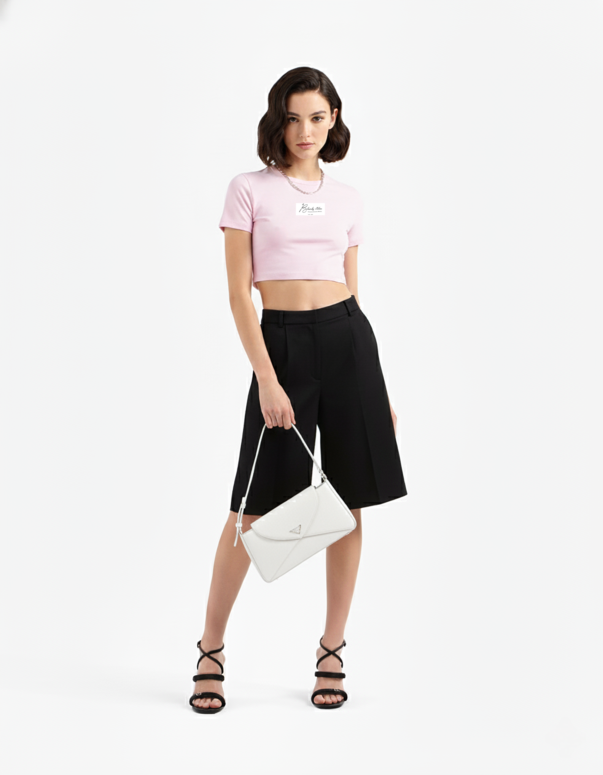 Blumbz Atelier Signature Muse Crop Tee – Blush Edition