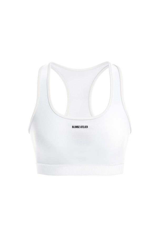 Blumbz Atelier LuxeFit Sports Bra – White Edition