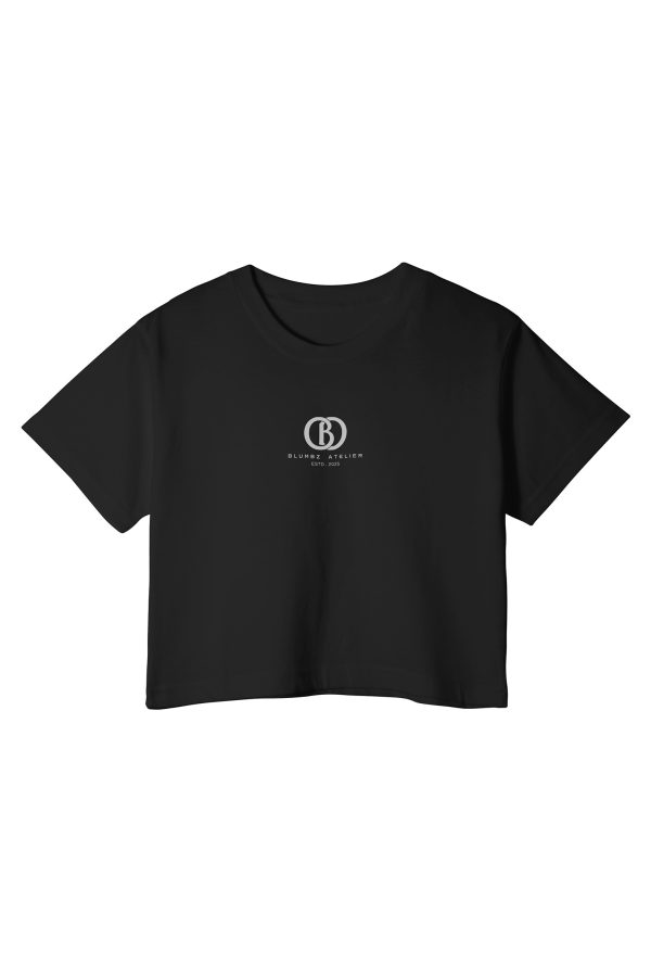 Blumbz Atelier Core Identity Crop Tee – Onyx Edition