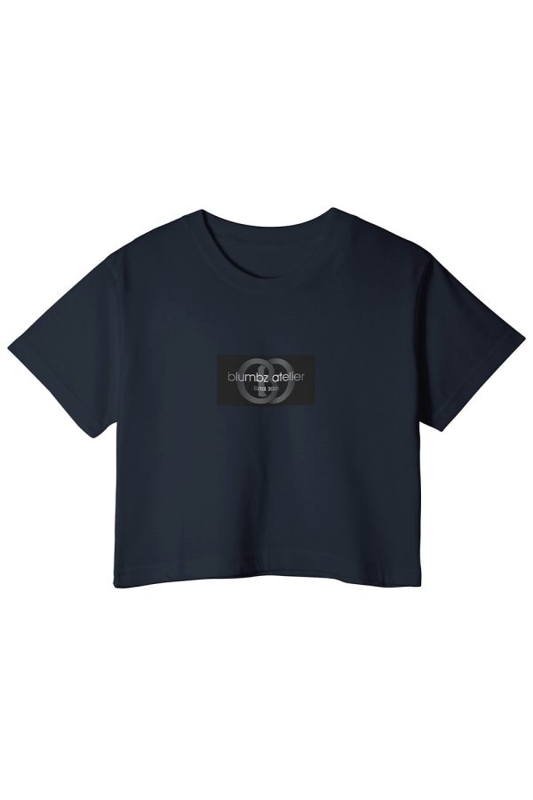 Blumbz Atelier Midnight Emblem Crop Tee – Noir Edition